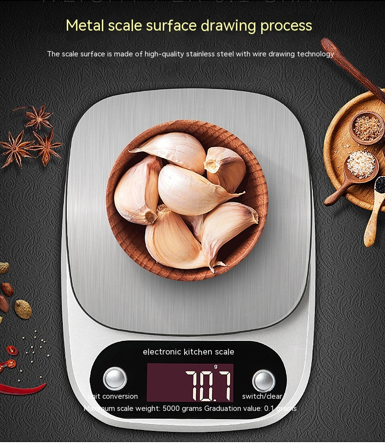 Digital kitchen scale, glass top