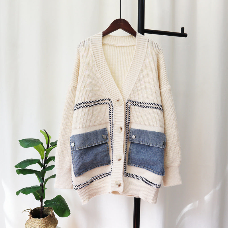 Oversized sweater coat – beige
