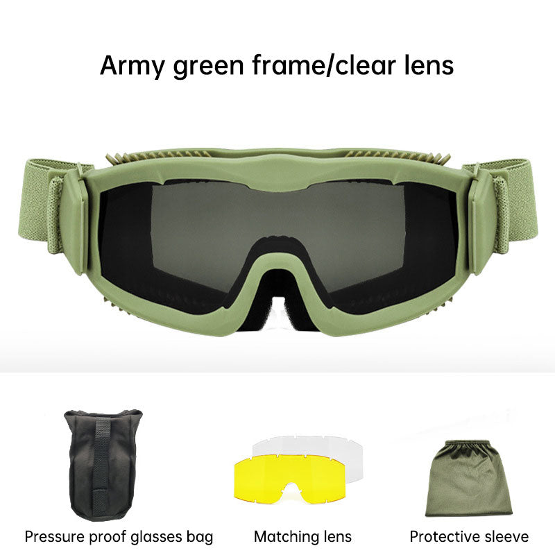 Tactical glasses anti-sand shooting goggles outdoor equipment military fans field anti-impact glasses