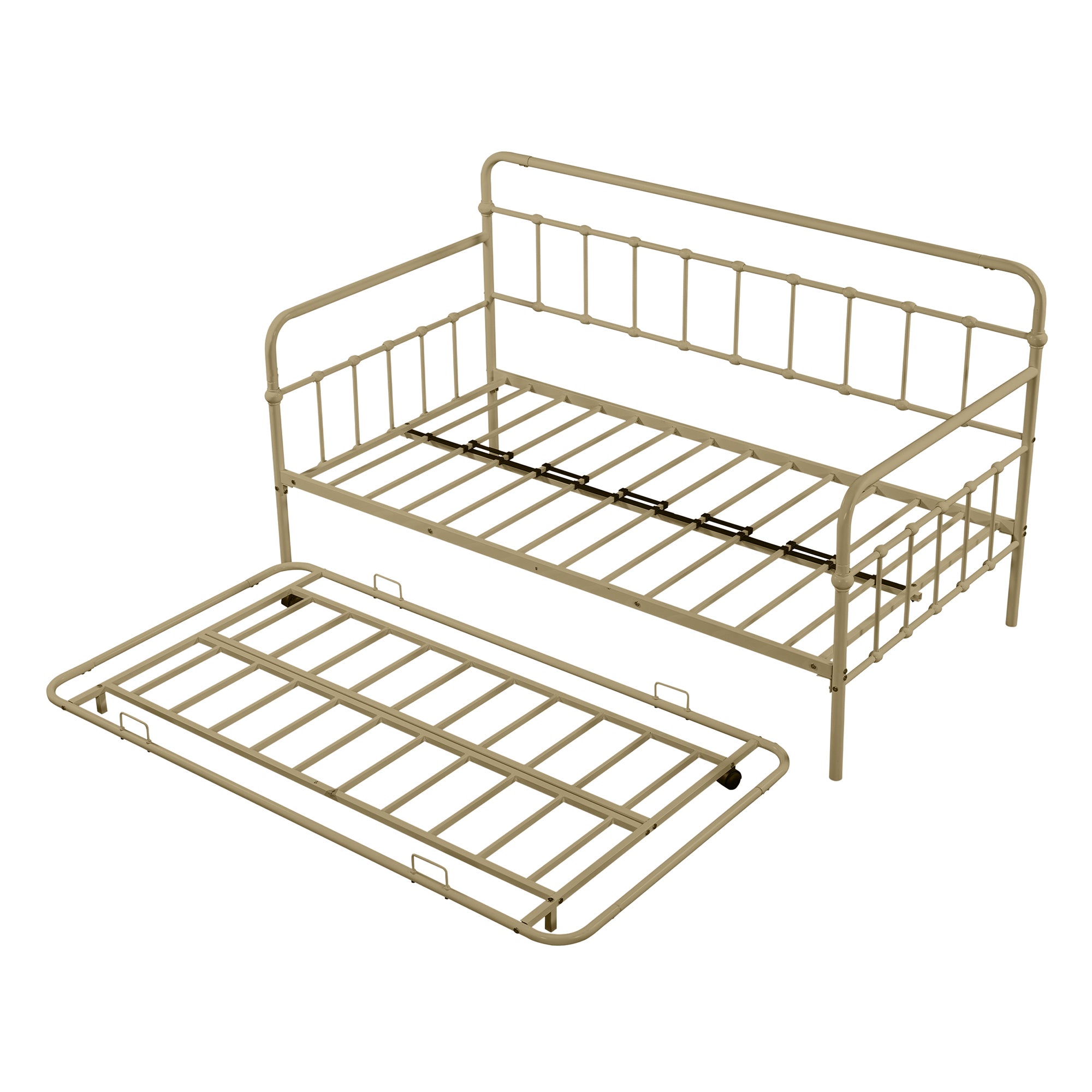 Metal Frame Daybed with trundle（Bronze）