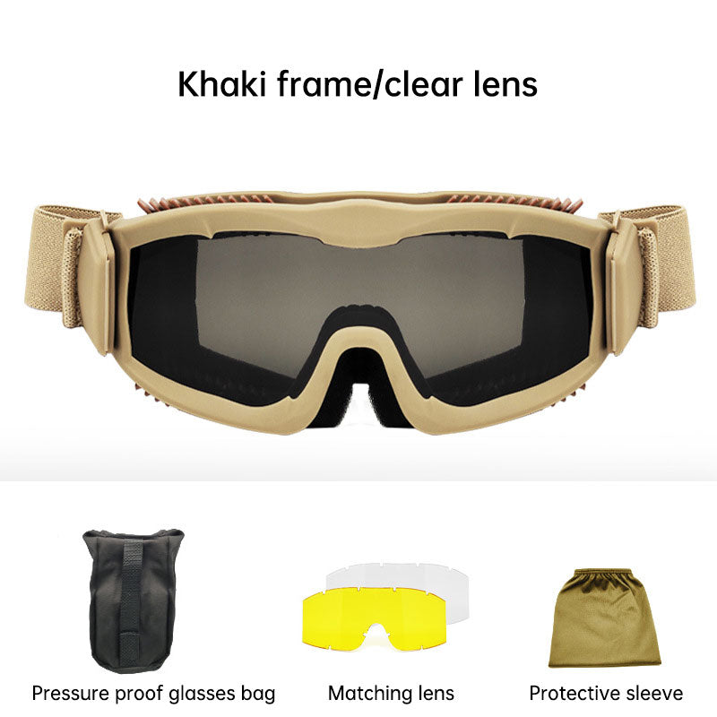 Tactical glasses anti-sand shooting goggles outdoor equipment military fans field anti-impact glasses