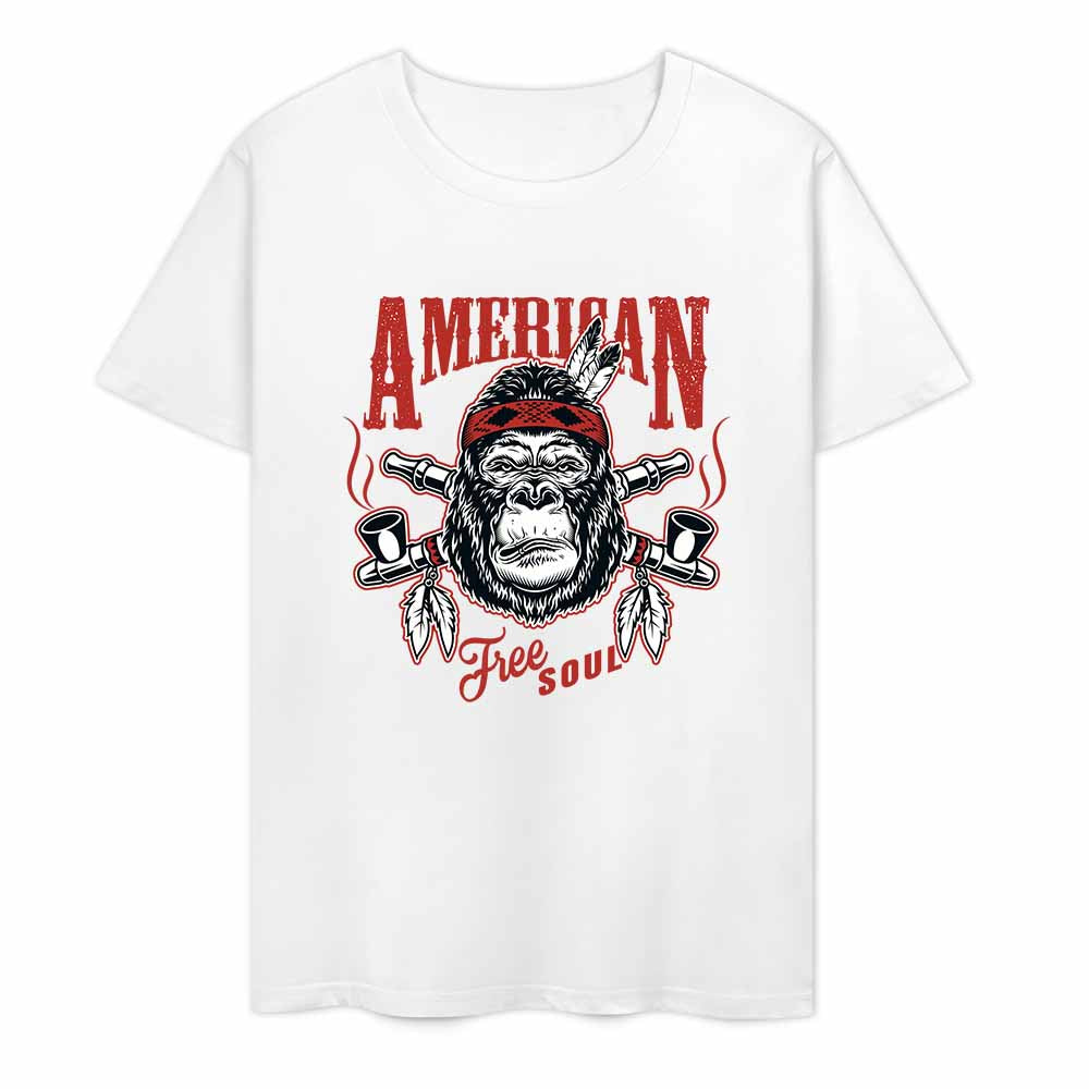 New 2025 Pure cotton short sleeved T-shirt Front print Multiple colors