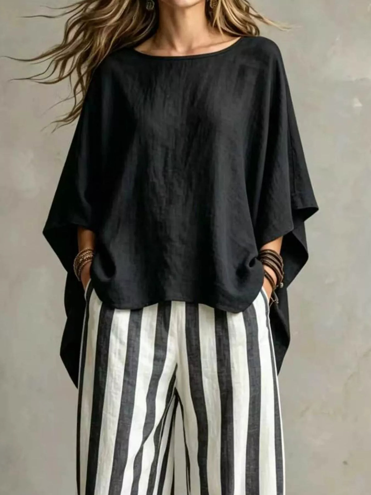 Relaxed top and pants set