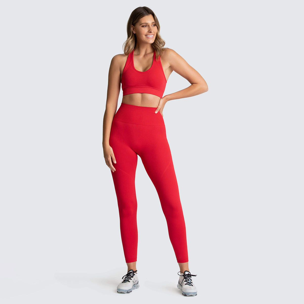 Seamless knit workout set
