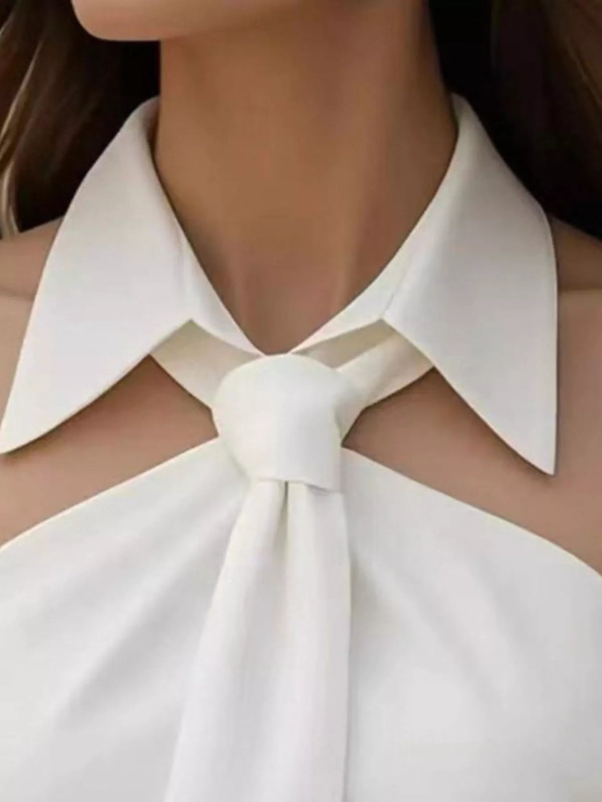 Tie-collar halter top