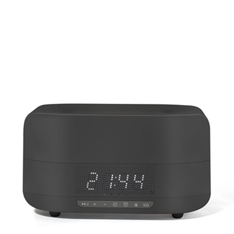 Multifunctional Atmosphere light sleep wireless Bluetooth speaker flame humidifier aromatherapy machine digital display clock