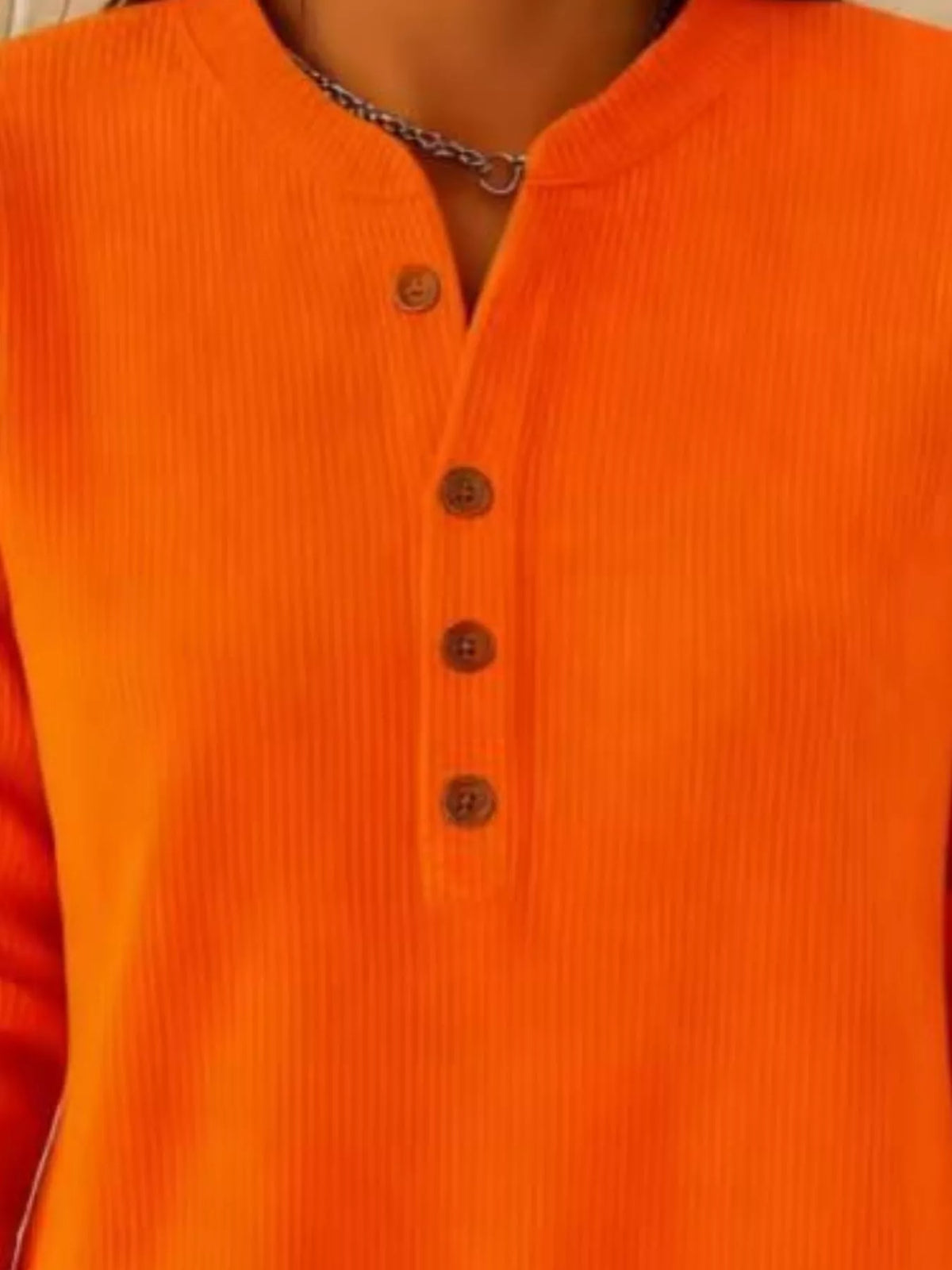 Corduroy button top