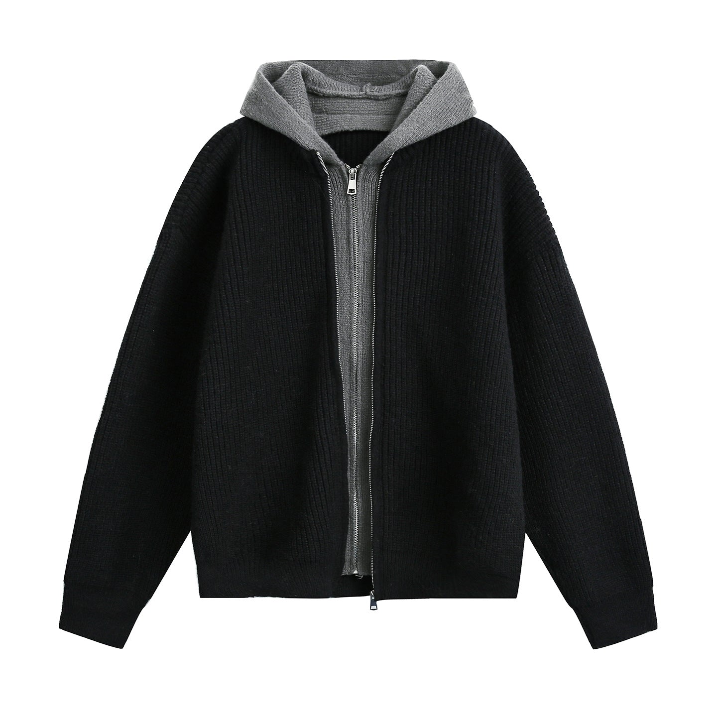 Hooded long sleeved sweater
