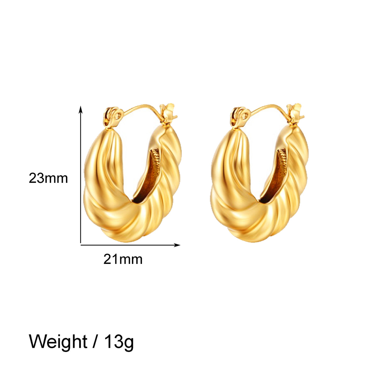 Geometric gold earrings