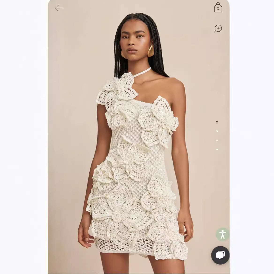Halter 3D flower dress