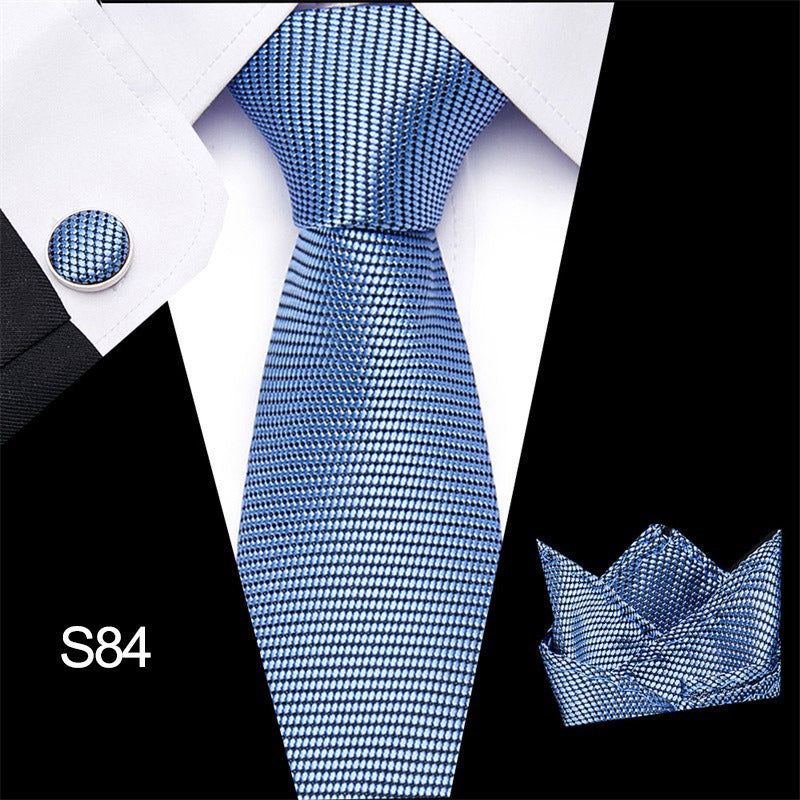 Men's tie three piece set cashew flower series fashion tie