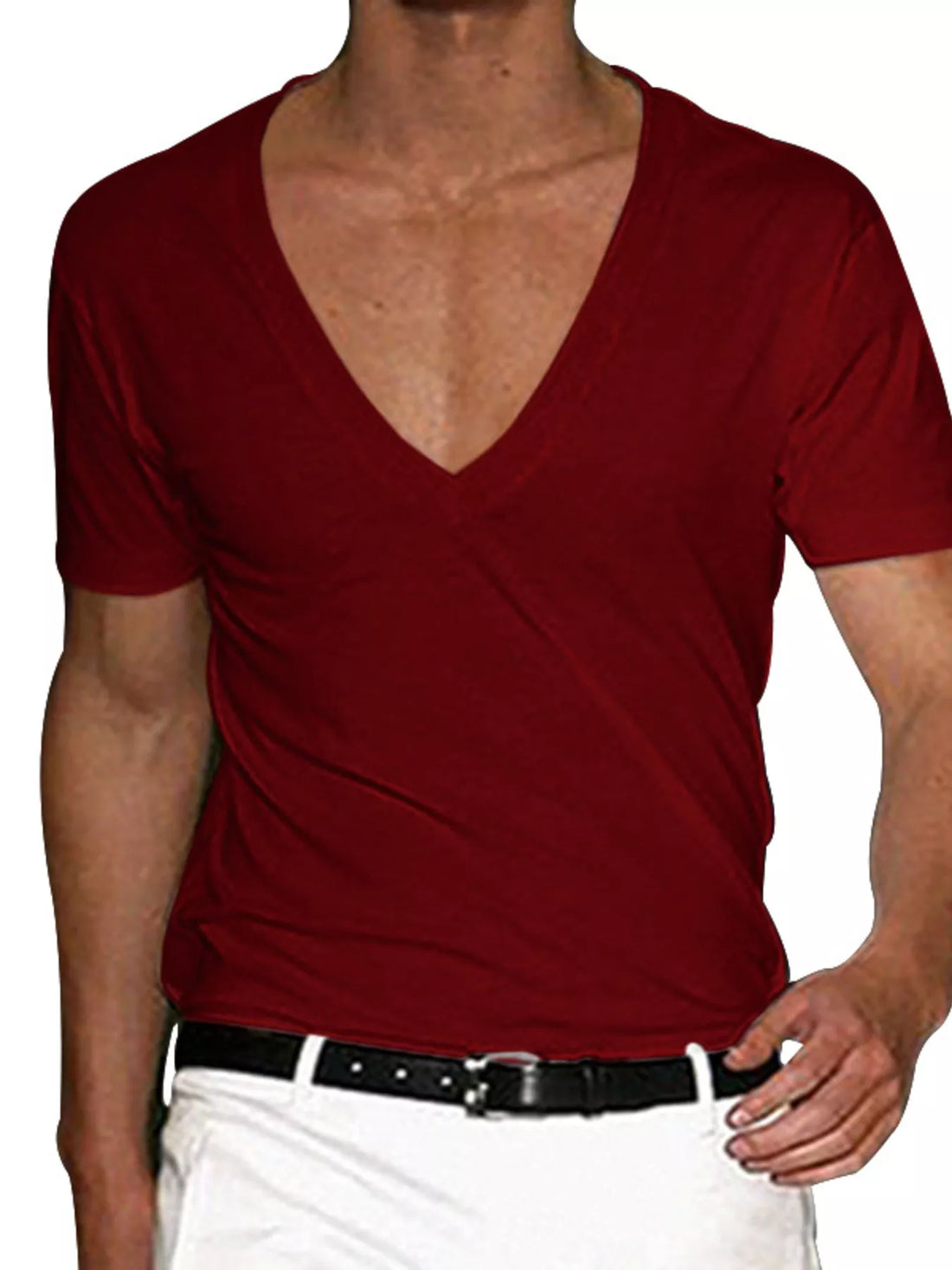 Deep V-Neck T-Shirt