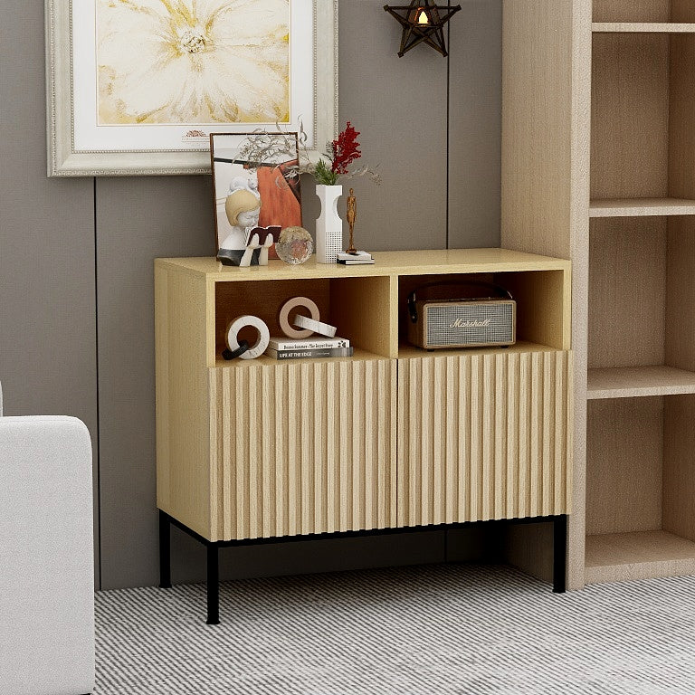 Coffee Bar Cabinet Corner Storage Cabinet  Modern Buffet Sideboard Entertainment Center Storage Cabinet with Doors and Shelves