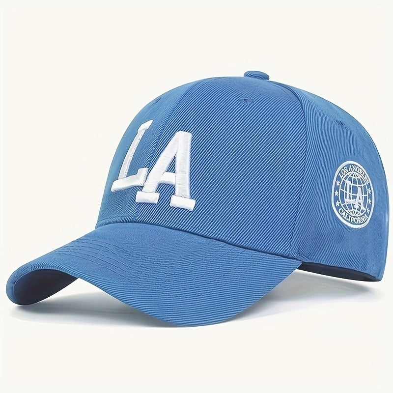 3D Embroidered LA Baseball Hats for Men and Women Outdoor Sunscreen Hard Top Duck Tongue Hats