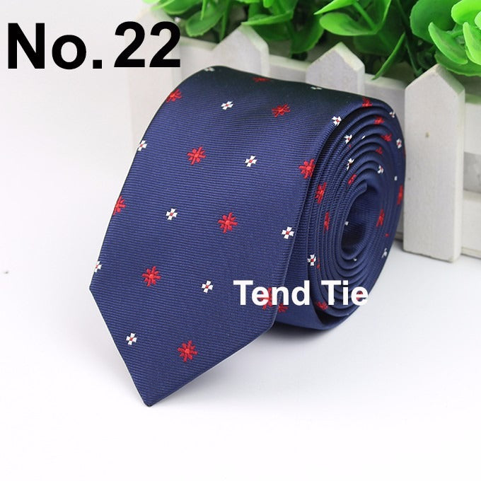 Men's Business Professional Polyester Tie 6CM British Tie