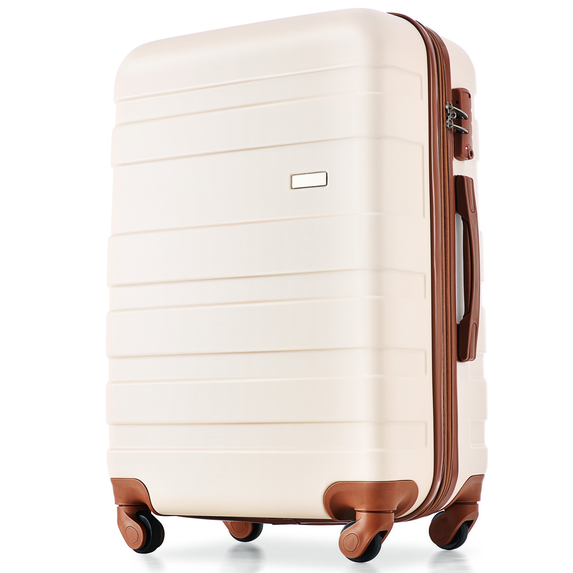 Luggage Sets 4 Piece  ivory and brown