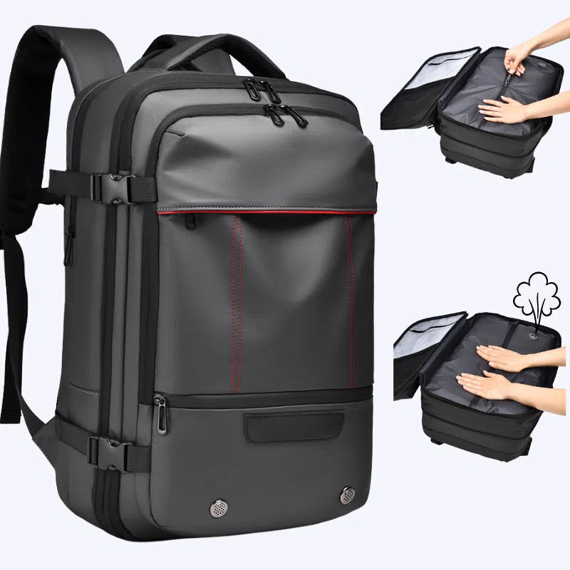 Men's Backpack Business Travel Backpack Large Capacity Expansion Multifunctional Vacuum Compression Backpack for Men