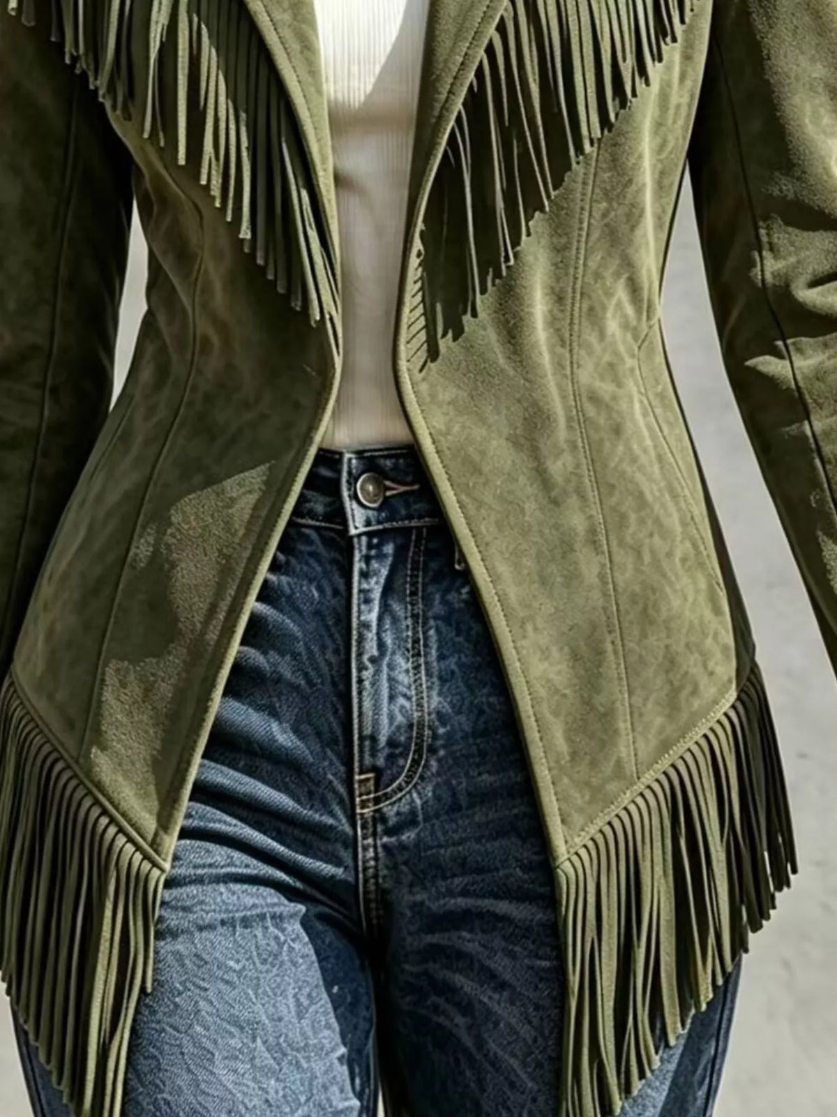 Western fringe jacket