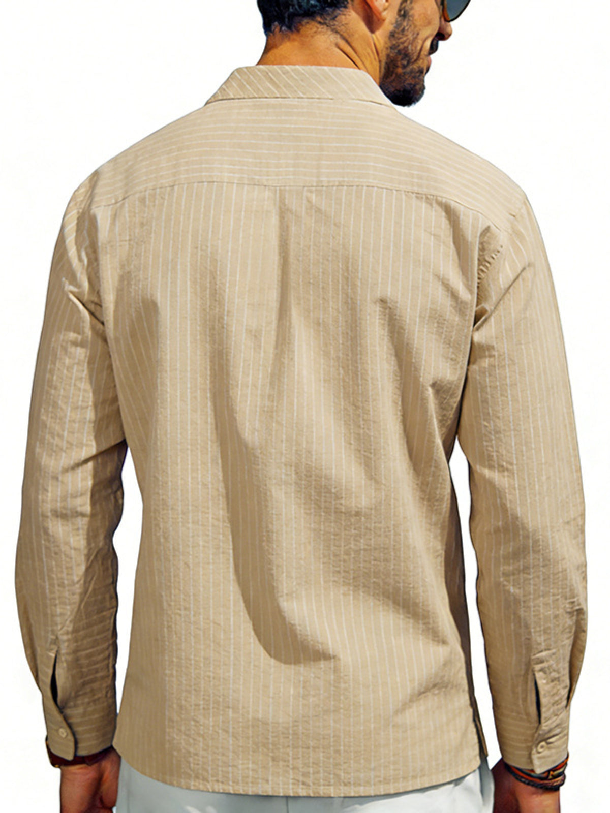 Striped long-sleeve shirt