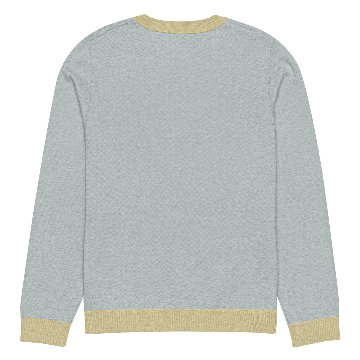 Grey textured crew knit