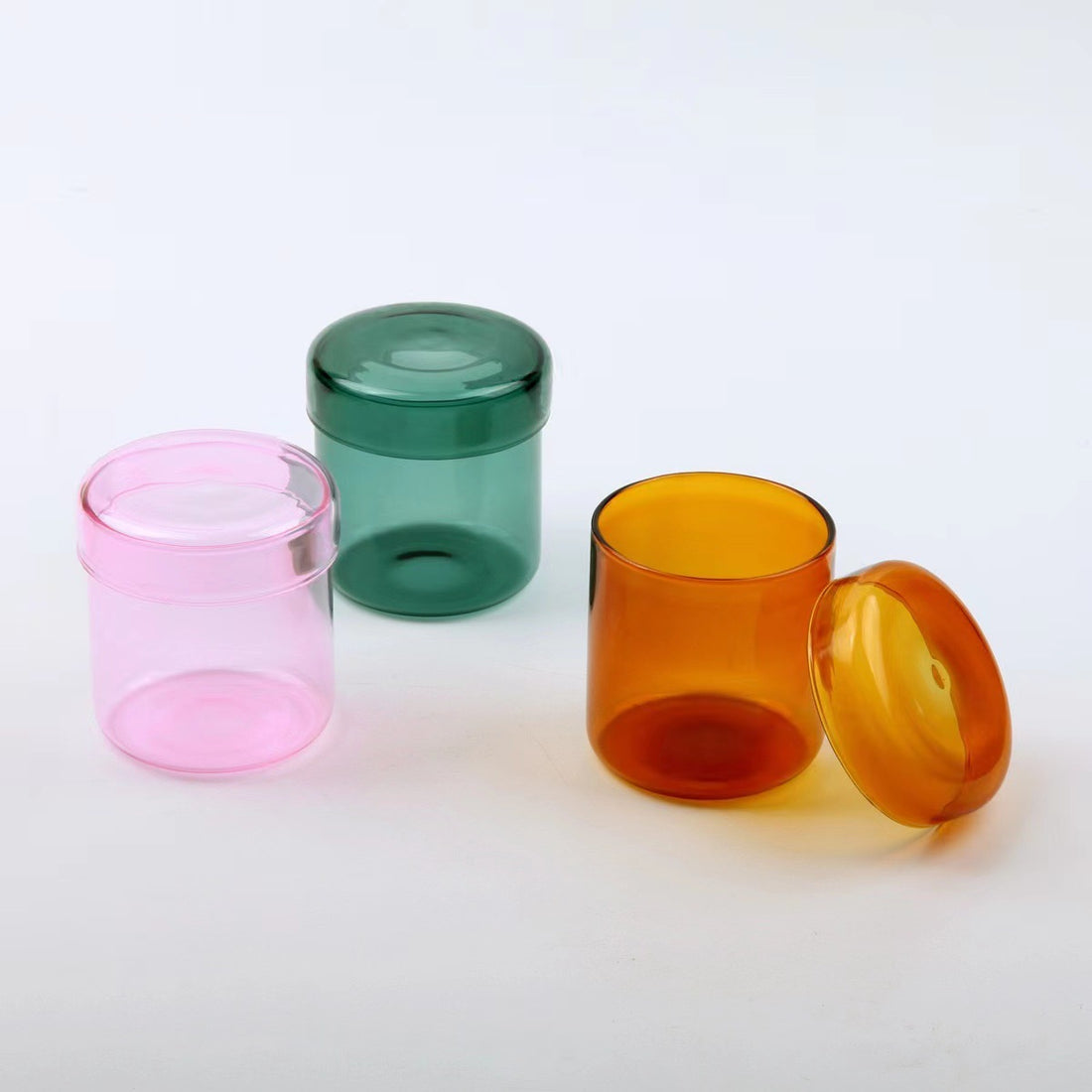 Tinted glass canisters