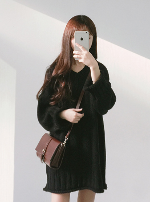 Knit sweater dress