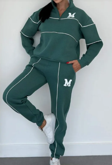 Zip-front knit cardigan – green