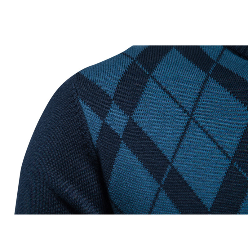 Argyle half-zip sweater