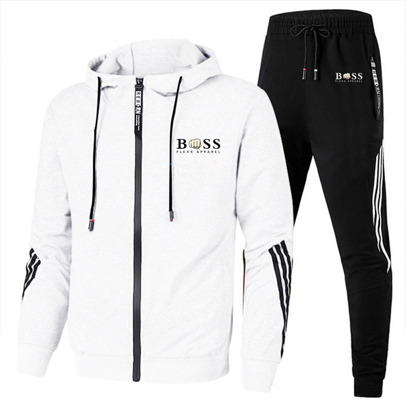 Ensemble deux pièces de sport pour homme avec sweat à capuche