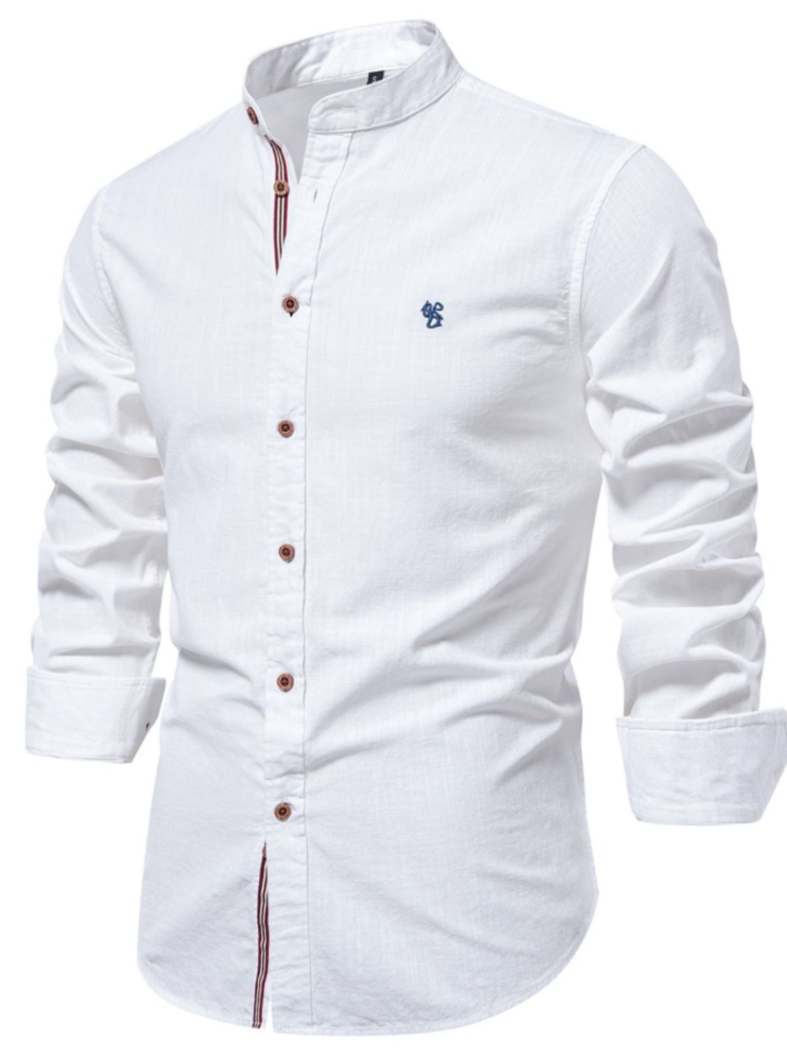 Button down embroidered shirt, White