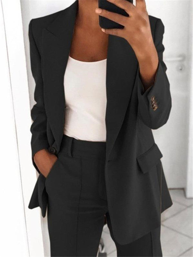 Polo-collar blazer