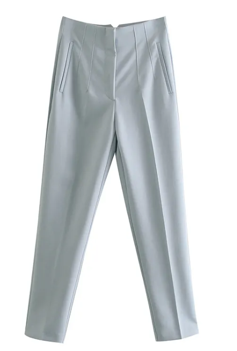 High-rise tapered trousers