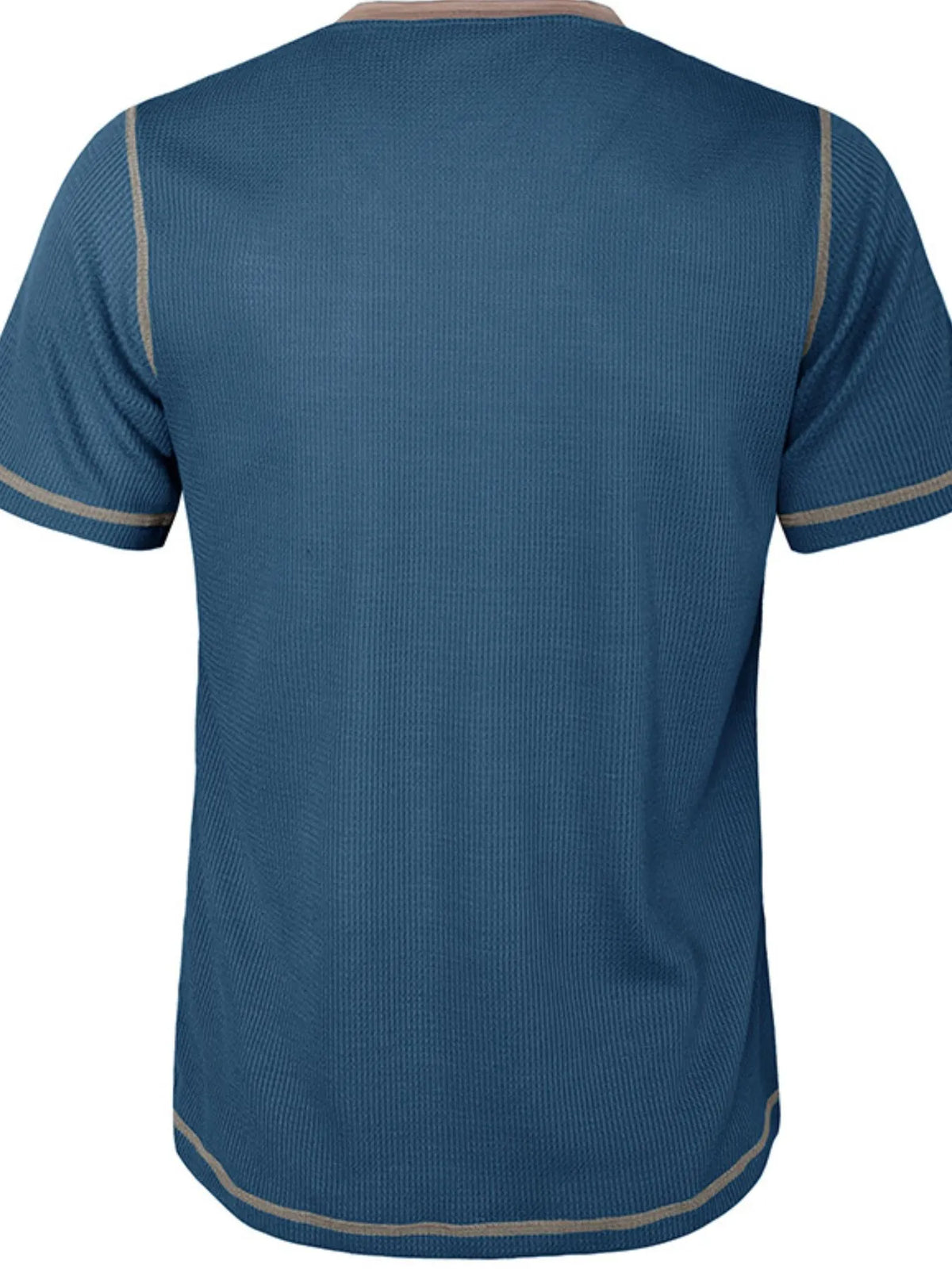 Contrast stitch henley polo shirt