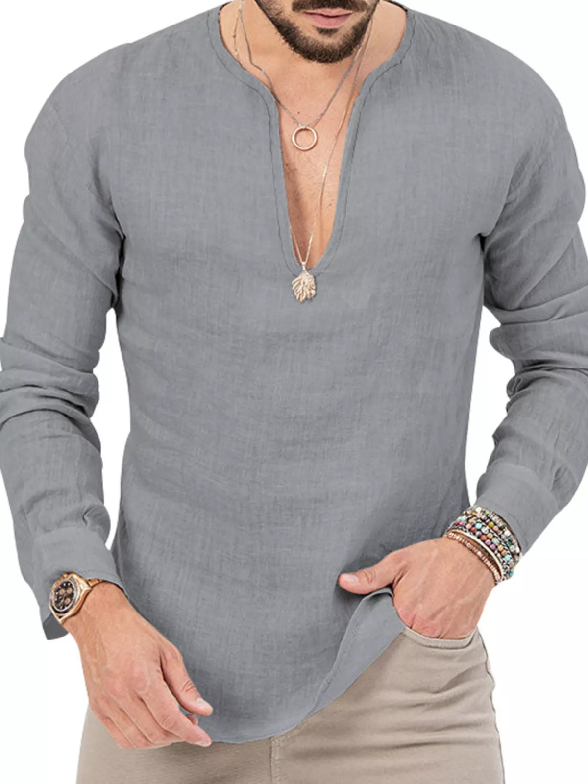 Slim long-sleeve shirt