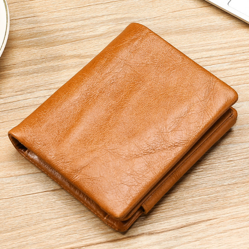 Leather trifold wallet