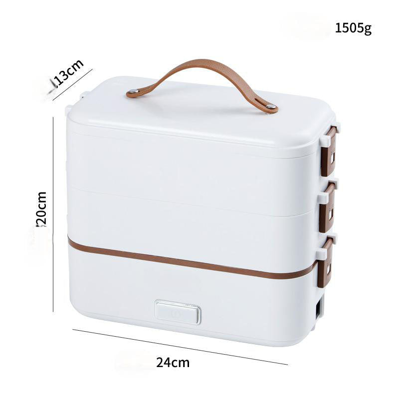 Electric lunch box stainless steel liner portable plug-in small insulation lunch box home heating lunch box steaming rice artifa