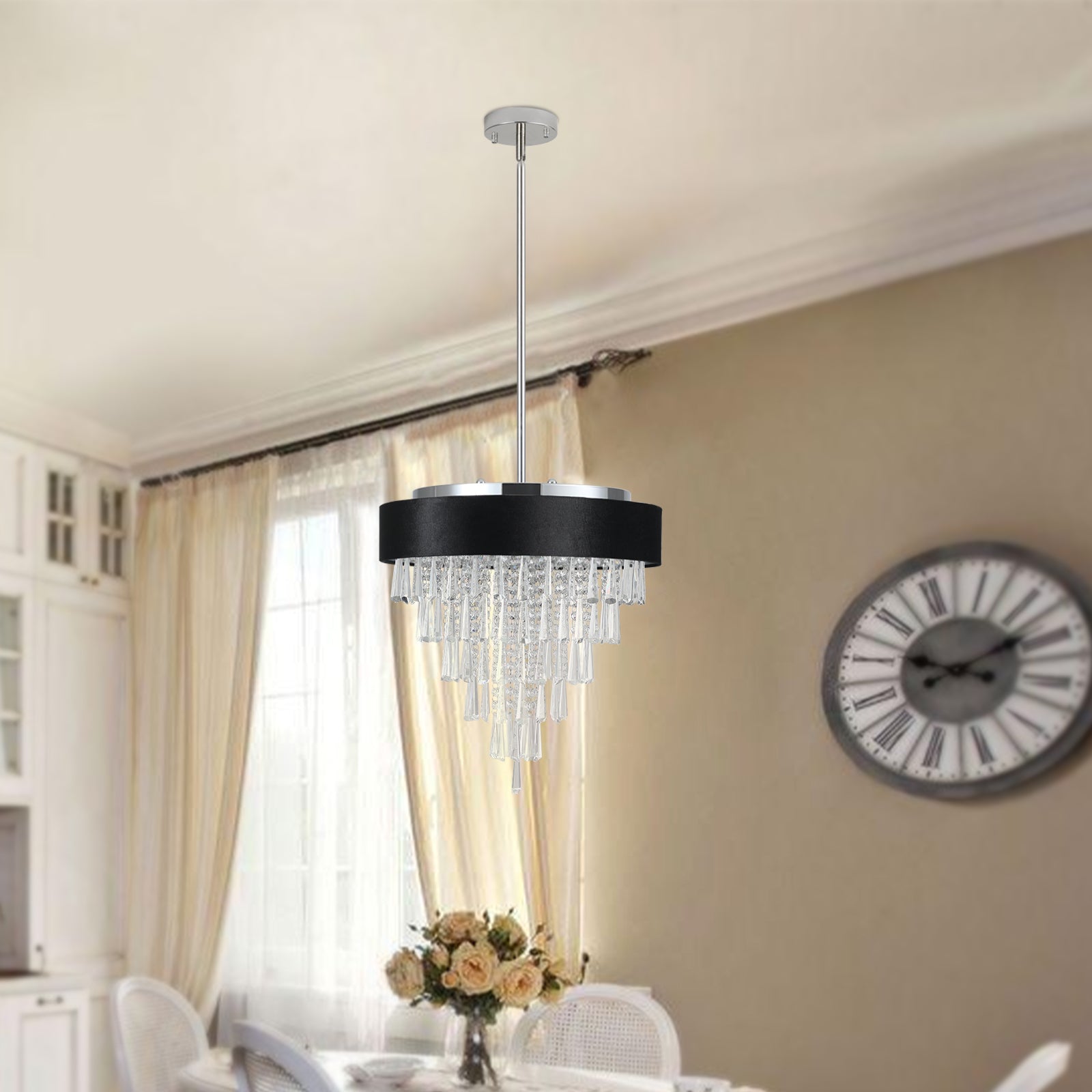 Modern Crystal Chandelier for  Living-Room Round Cristal Lamp Luxury Home Decor  Light Fixture