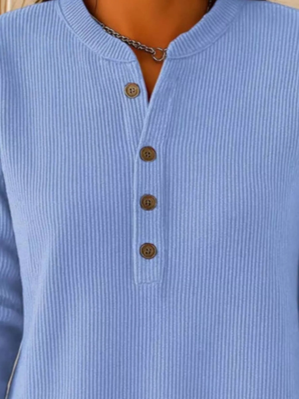 Corduroy button top