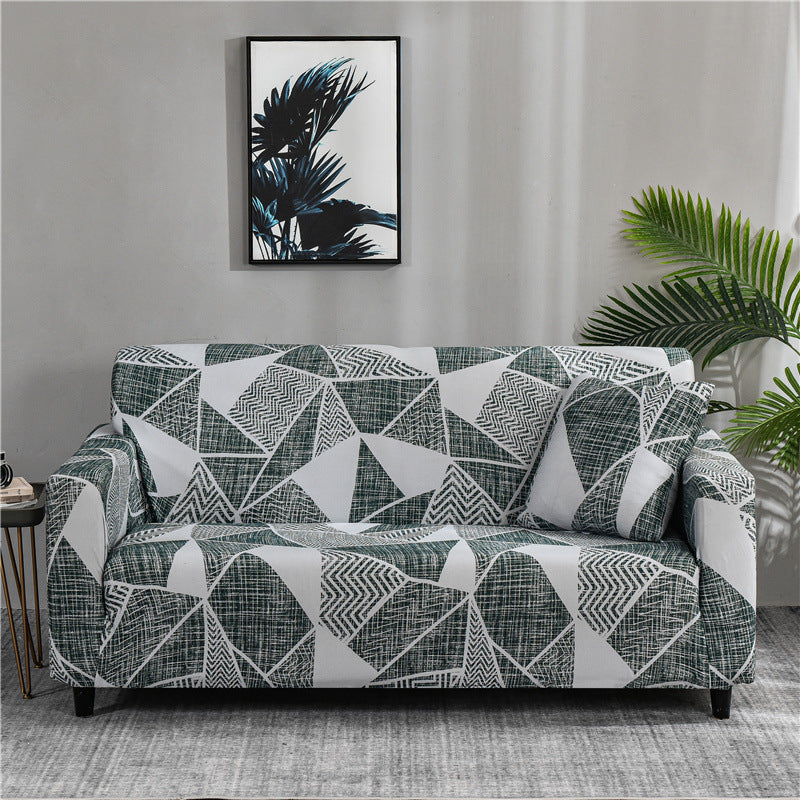 Printed sofa cover with all inclusive sand and elastic sofa cover