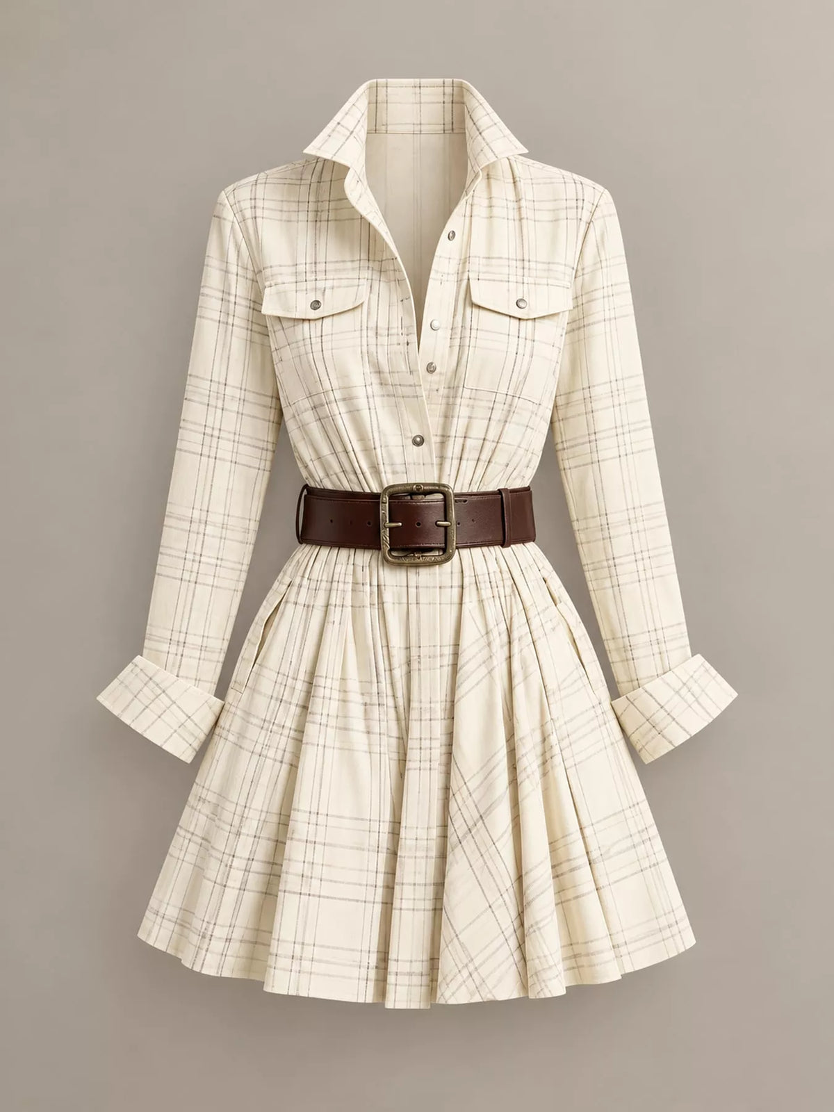 Plaid shirt dress