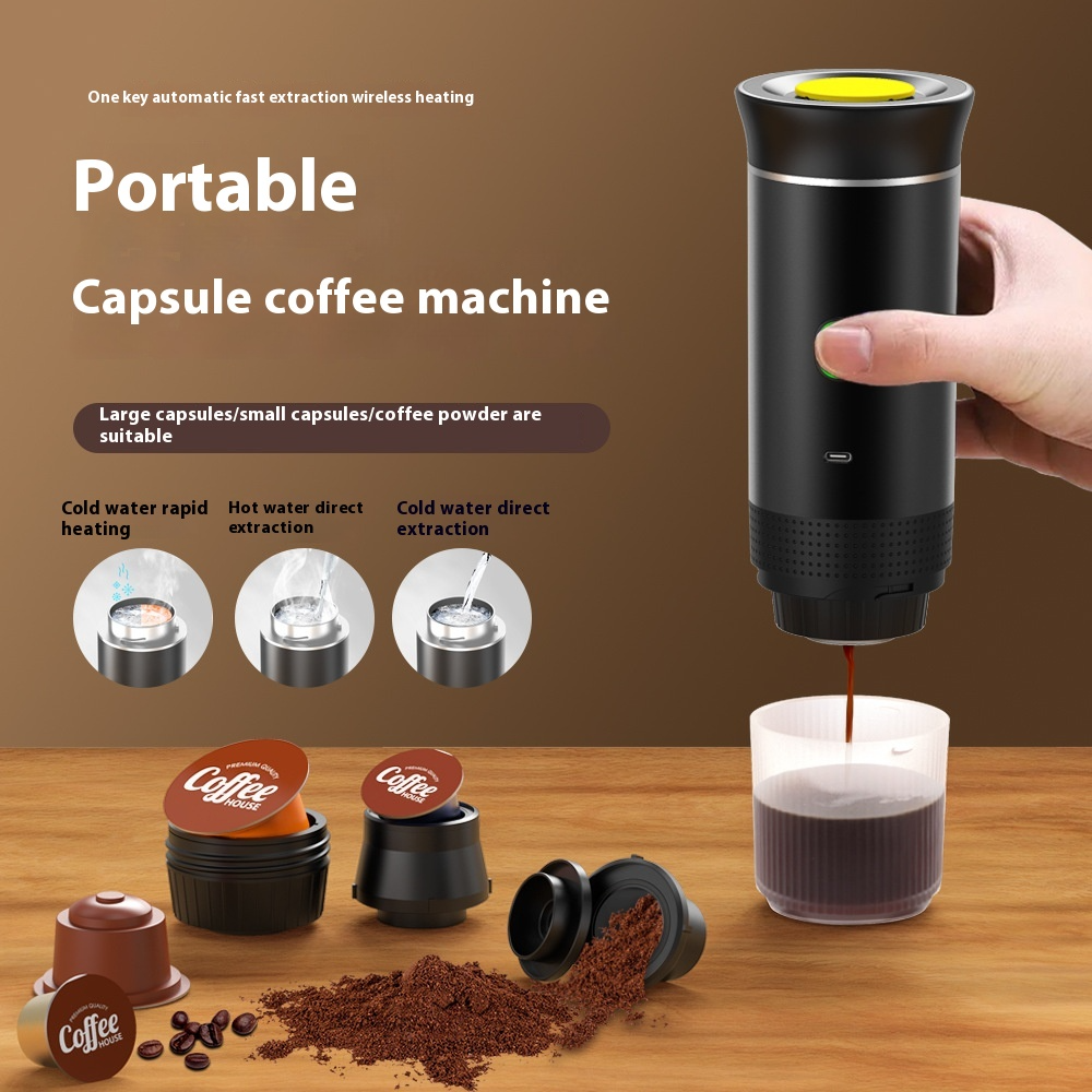 Cordless capsule coffee machine