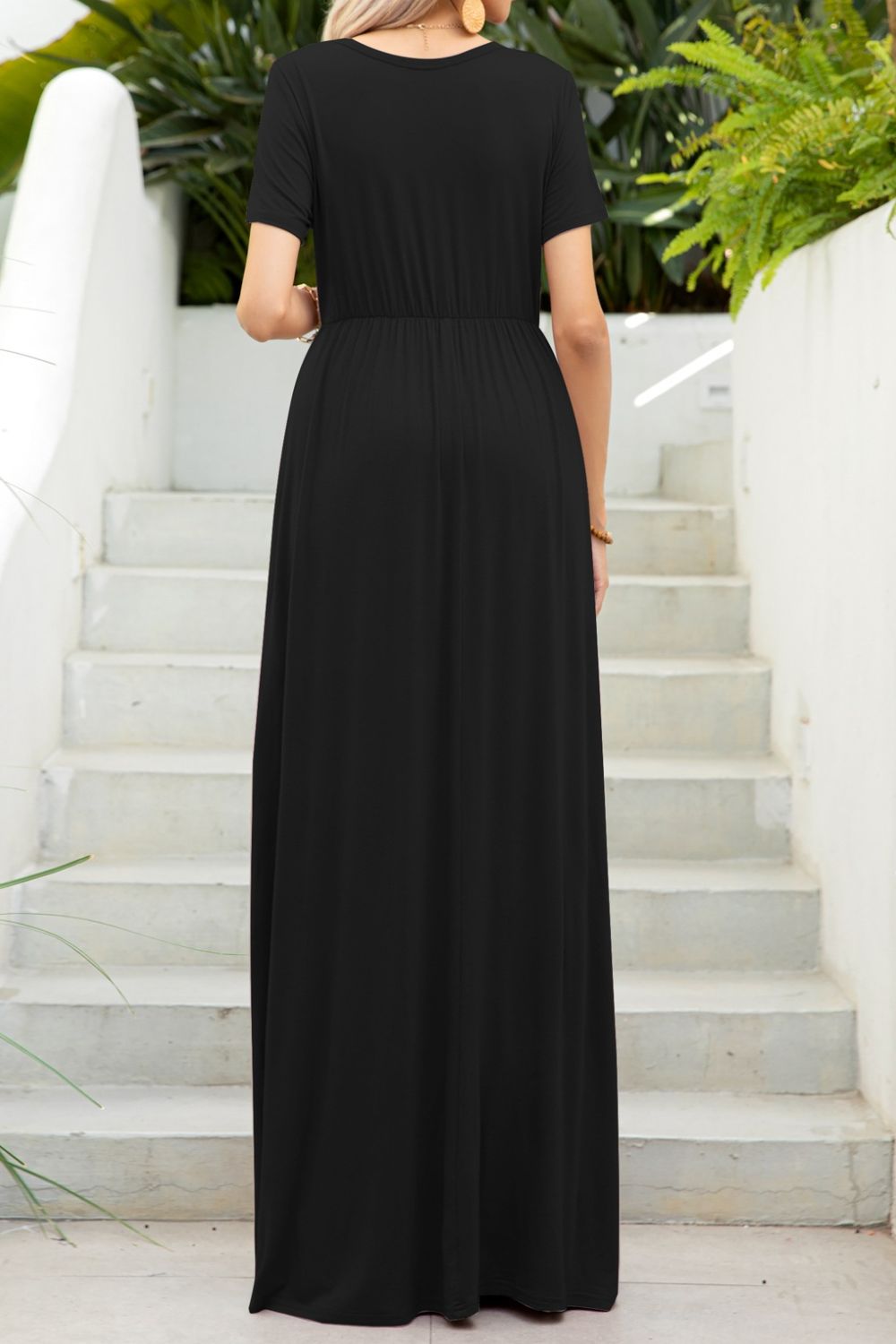 Maxi tee dress with pockets