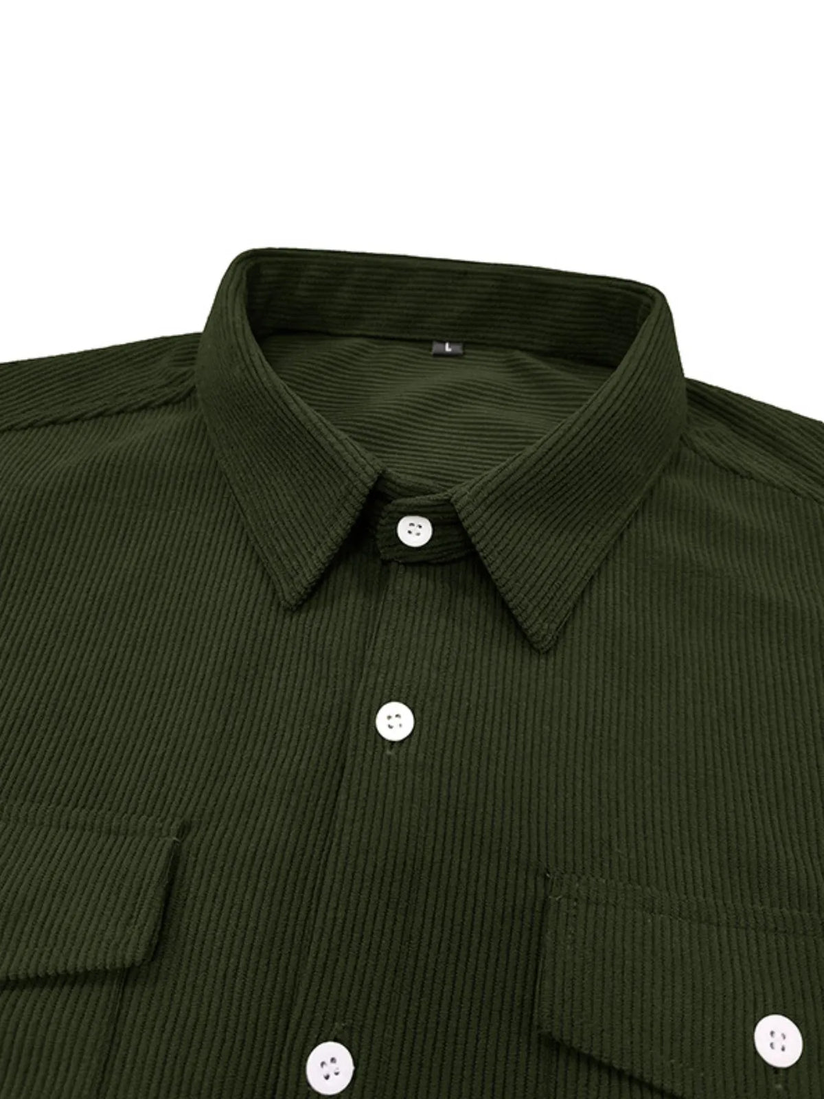 Casual corduroy button down shacket