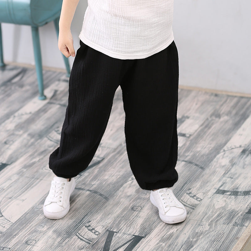 Kids' muslin pull-on pants