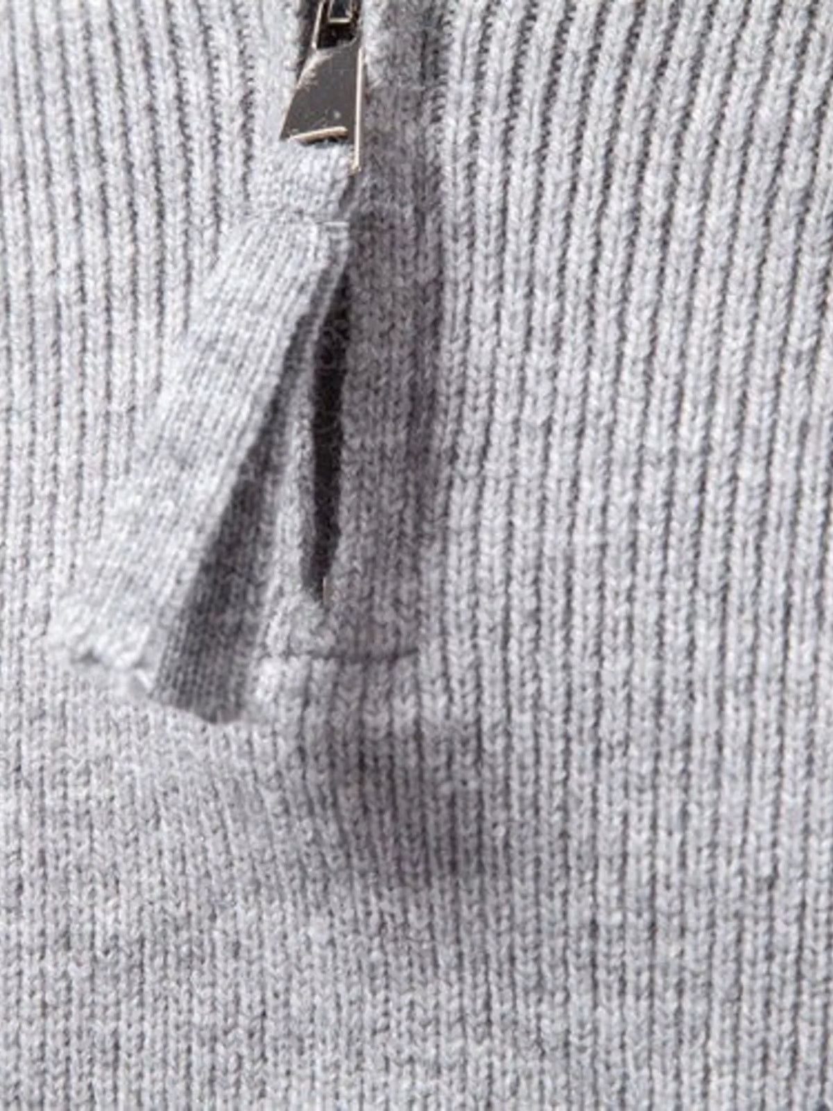 Ribbed quarter-zip sweater