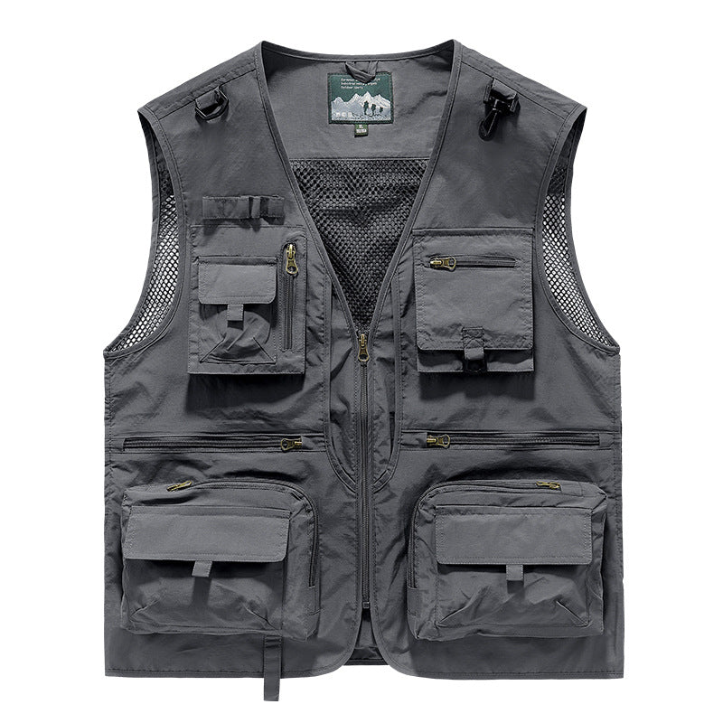 Mesh Quick Drying Vest Leisure Outdoor Multi Bag Fishing Photography Vest