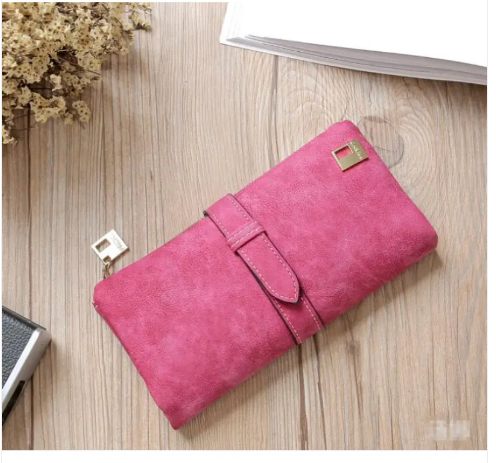 Faux suede zip wallet