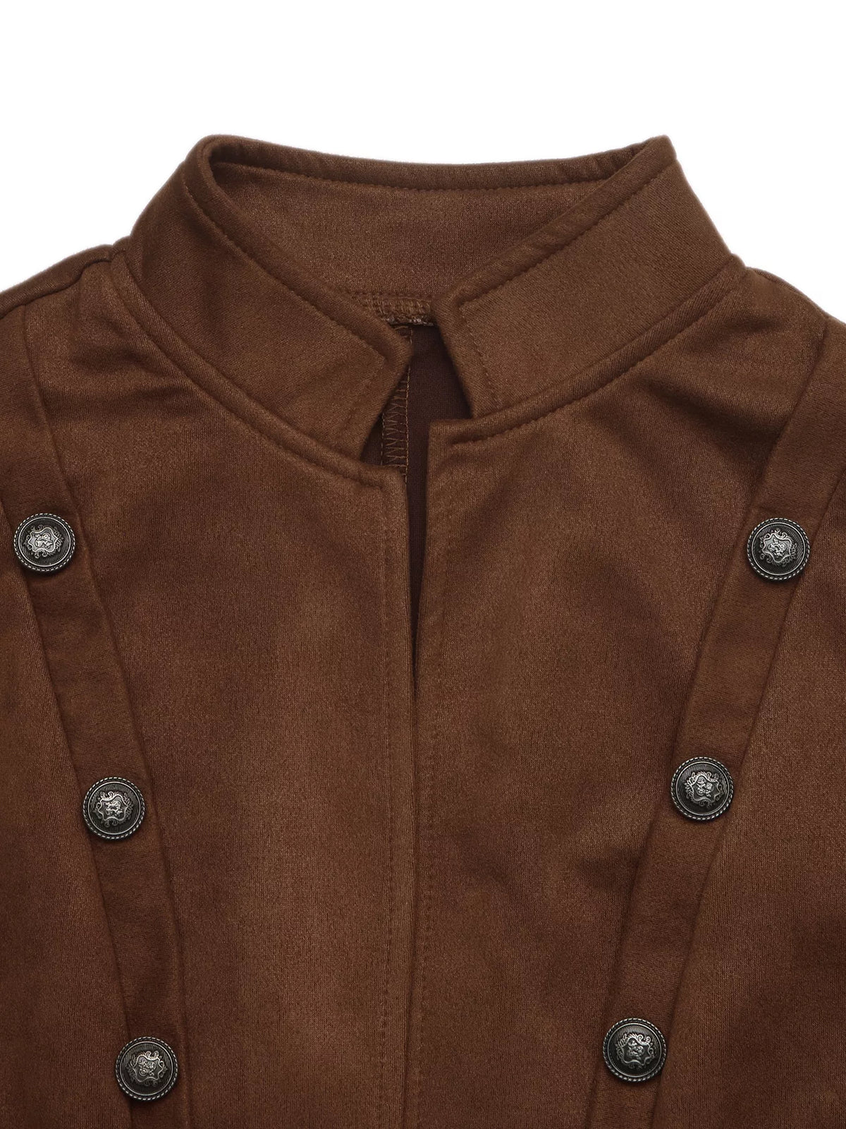 Vintage stand collar cropped jacket