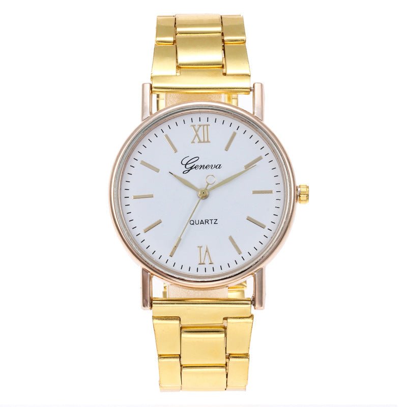 Slim steel-band watch