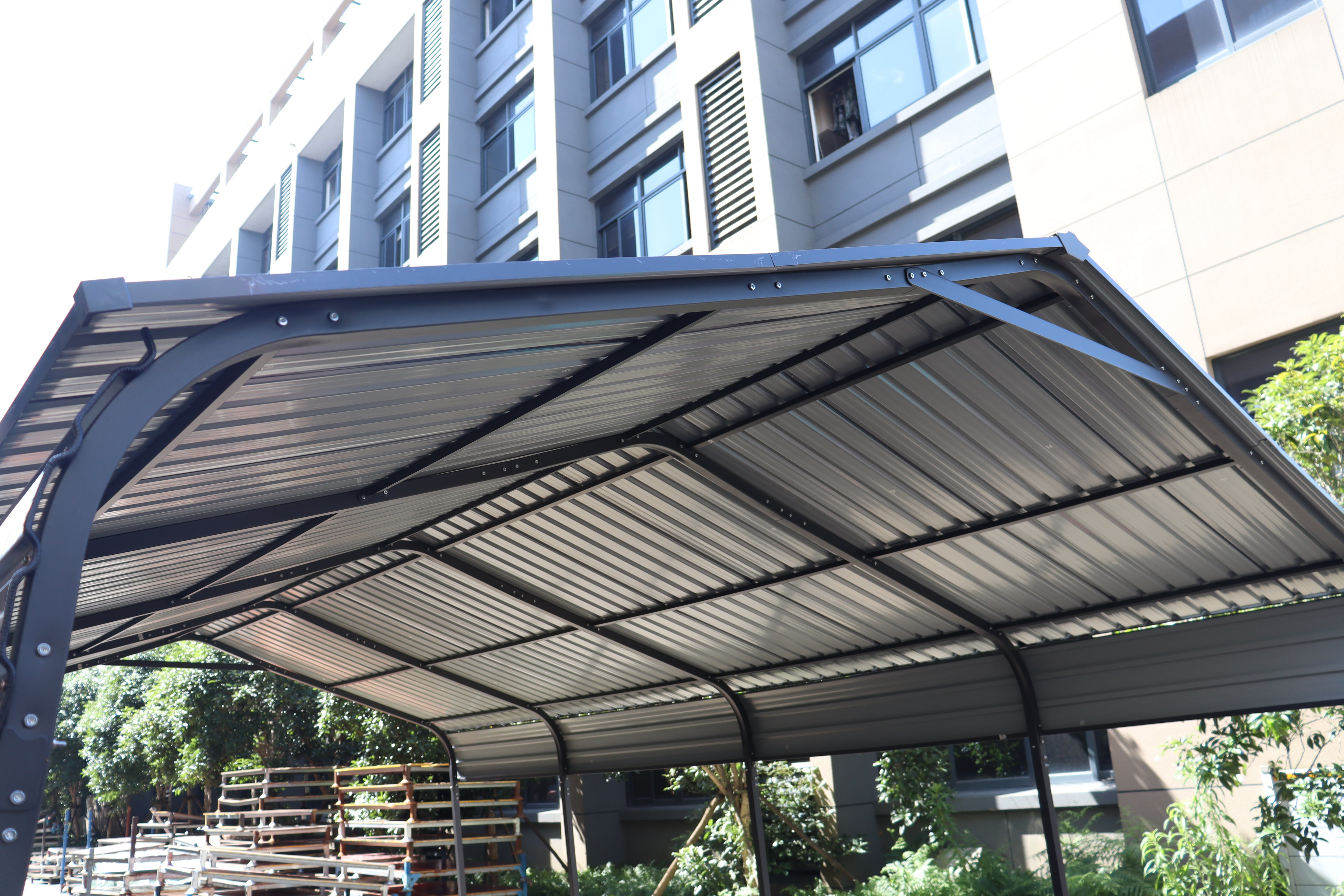 Metal Carport 12 ×20 FT Heavy Duty with Galvanized Steel Roof Metal Garage Canopy